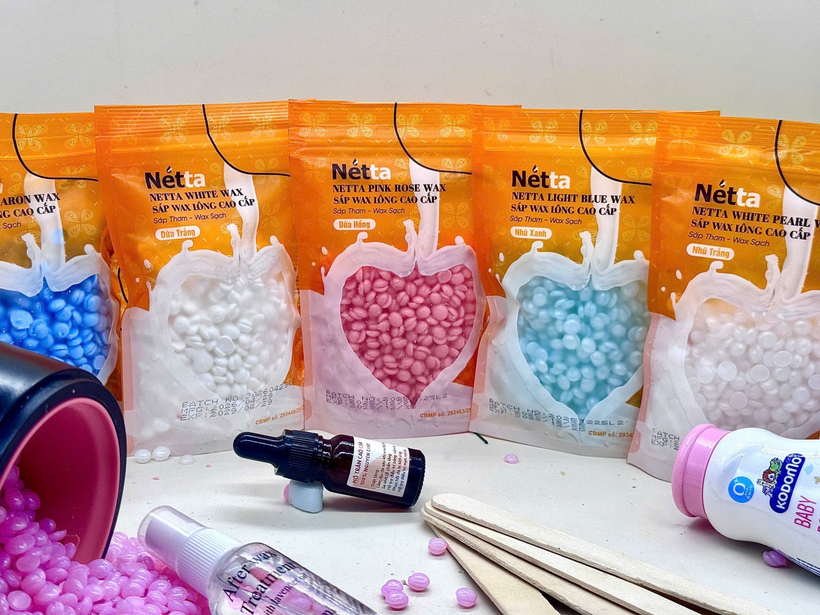 Sản phẩm sáp wax lông netta uy tín chất lượng