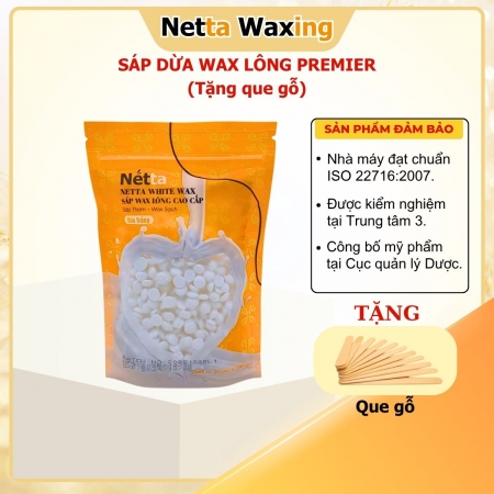 Sáp Wax Lông Dừa Trắng Premier Netta Waxing - Wax Sạch Mọi Loại Lông