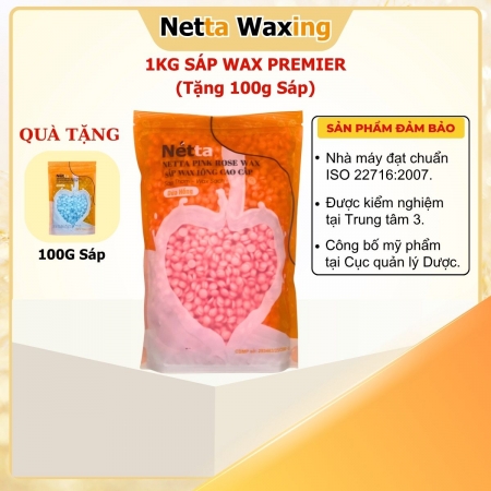 1KG Sáp Wax Lông Premier Netta Waxing - Tặng Thêm 100G Sáp