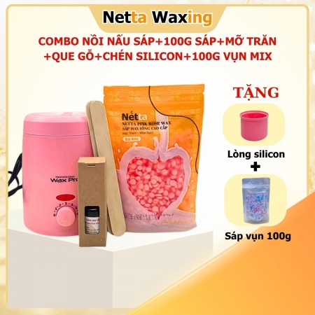 [Tặng 100G Sáp + Lòng Nồi Silicon] - Combo Wax Nách/Mặt/Bikini Chuyên Nghiệp Tại Nhà