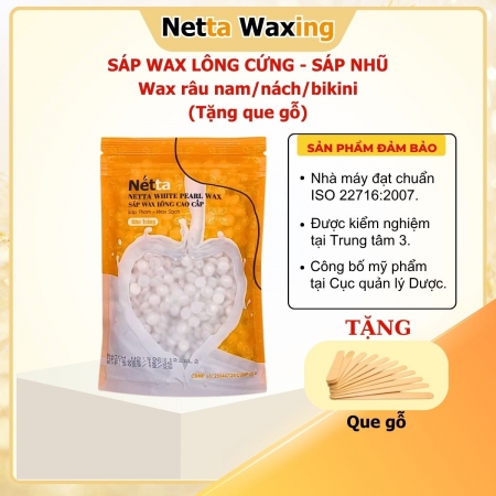 Sáp Wax Lông Nhũ Trắng Premier Netta Waxing - Chuyên Wax Lông Cứng Bikini/Nách/Râu Nam