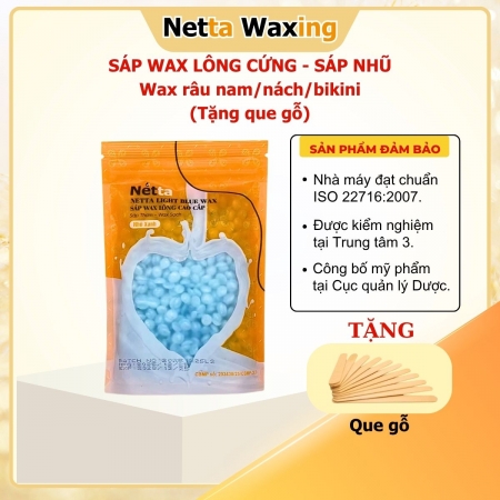 Sáp Wax Lông Nhũ Xanh Premier Netta Waxing - Chuyên Wax Lông Cứng Bikini/Nách/Râu Nam